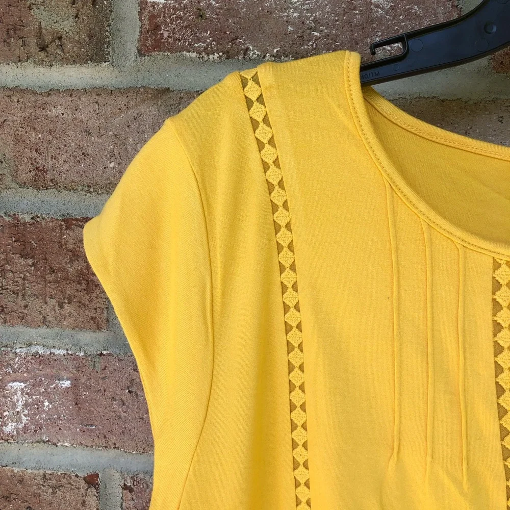 Tommy Hilfiger yellow sleeveless blouse NWT Women Large - Picture 3 of 13